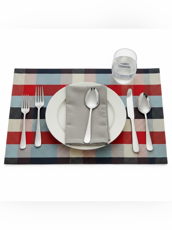 Vera Bradley Other - Vera Bradley Indoor/Outdoor Placemats Set of 2 Red Blue Plaid NWT-EB